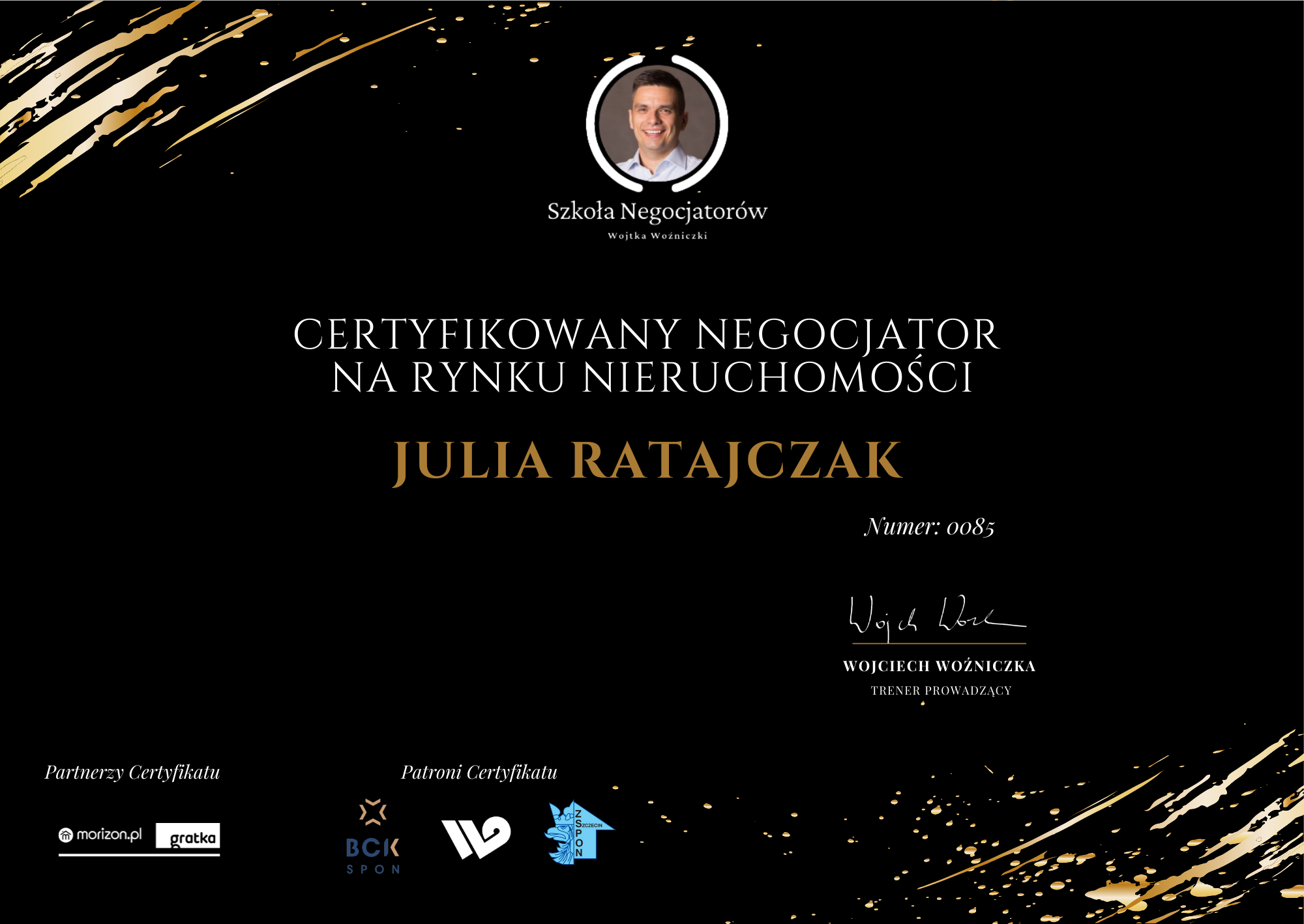 Julia Ratajczak - Certyfikowany Negocjator